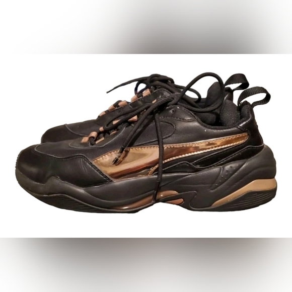 Puma Women's Black and Bronze Sneakers - Picture 1 of 5